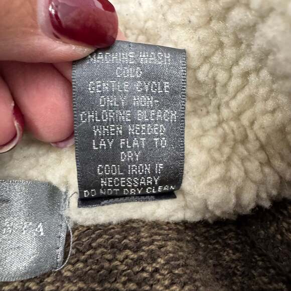 Oscar De La Renta Quarter-Zip Pullover Sweater Sherpa Collar - Picture 7 of 8